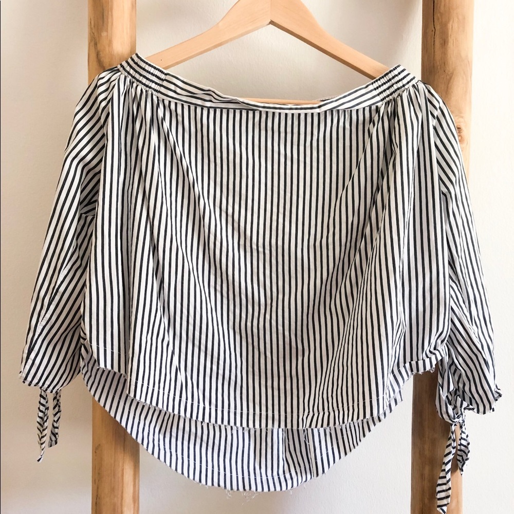 Faithful the Brand Off-the-shoulder Striped Top